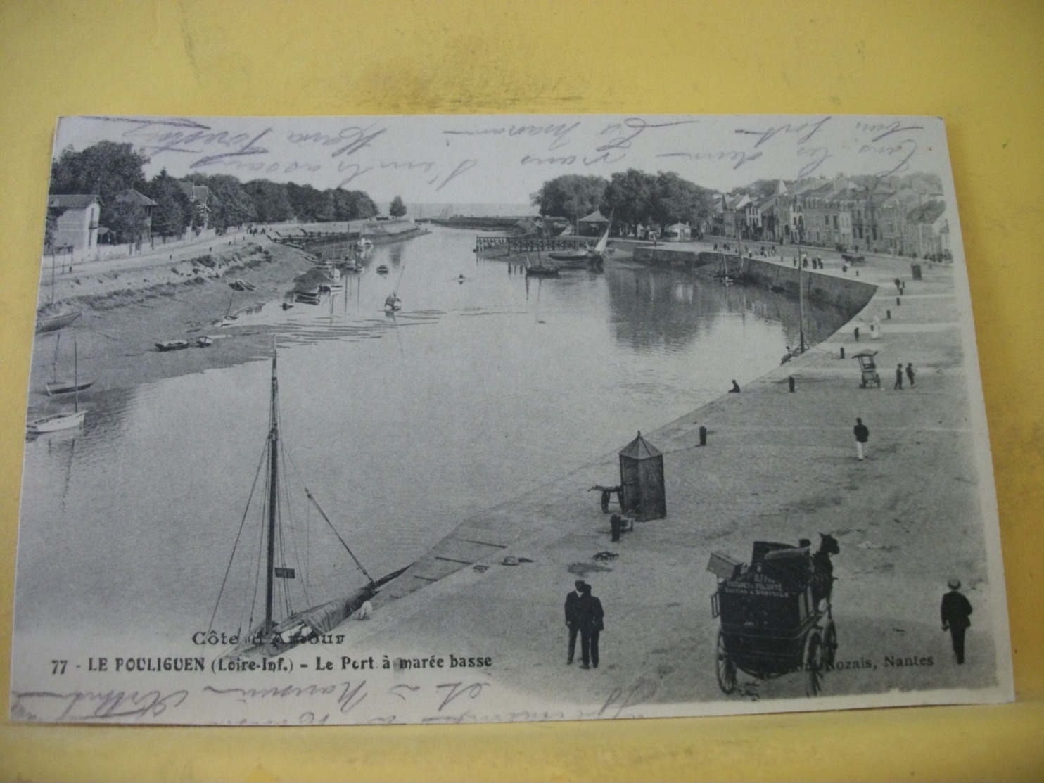 44 5299 CPA 1915 - 44 LE POULIGUEN. LE PORT A MAREE BASSE - ANIMATION. ATTELAGE. BATEAUX. - Le Pouliguen