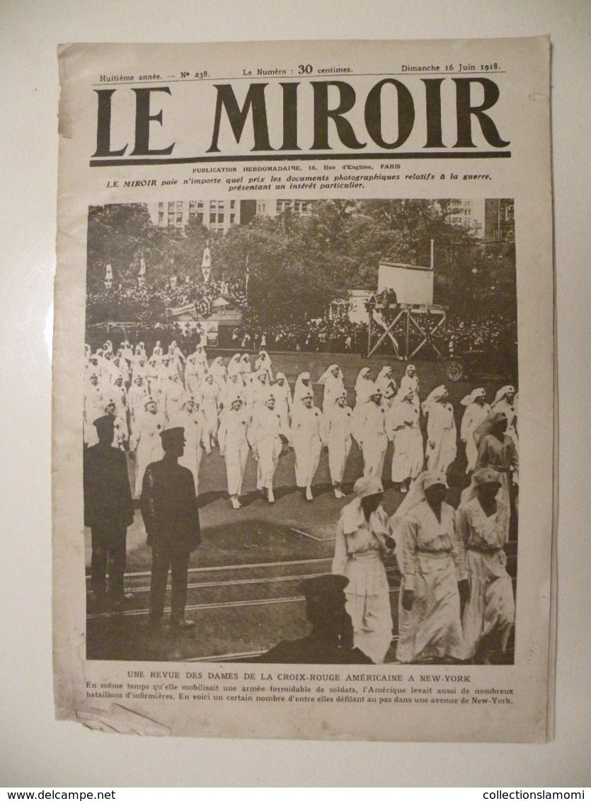 Le Miroir,la Guerre 1914-1918 - Journal N°238 - 16.6.1918 - Carte,opérations De L'Oise à La Marne,secteur Soissons-Reims - War 1914-18