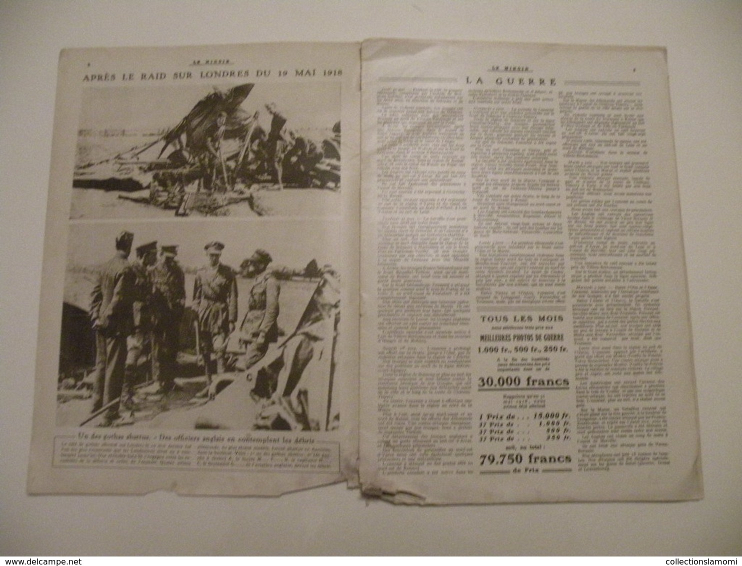 Le Miroir,la Guerre 1914-1918 - Journal N°238 - 16.6.1918 - Carte,opérations De L'Oise à La Marne,secteur Soissons-Reims - War 1914-18