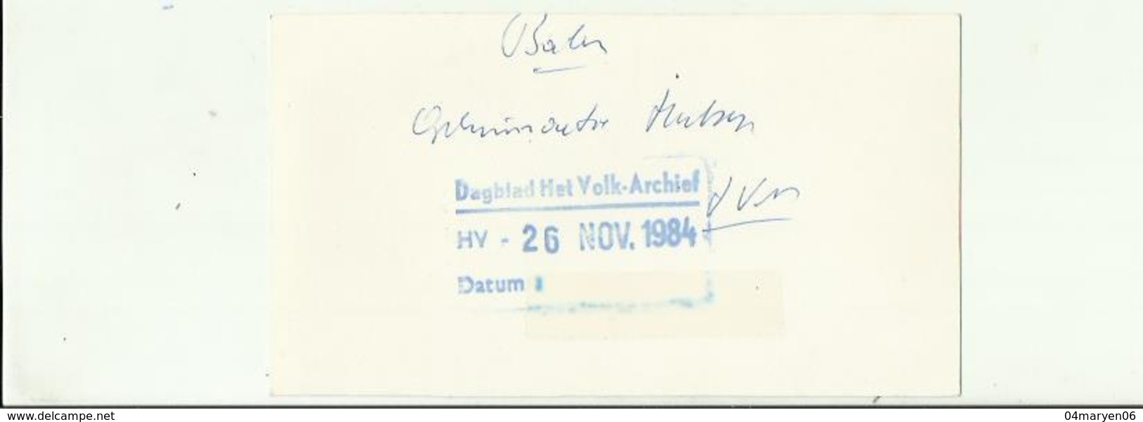 **1 X  PERSFOTO - OPRUIMACTIE    Te  BALEN-HULSEL    - 26/11/1984 - Balen