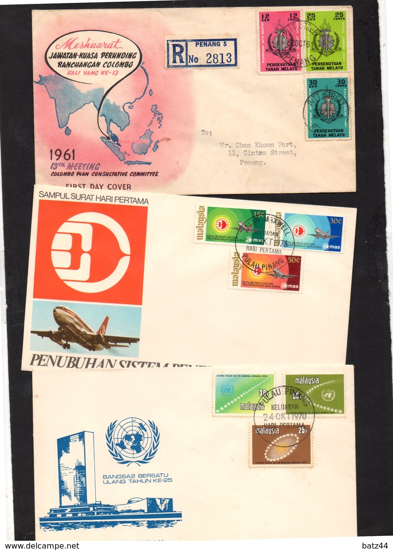 MALAISIE MALAYSIA 3 Enveloppe Cover - Malaysia (1964-...)