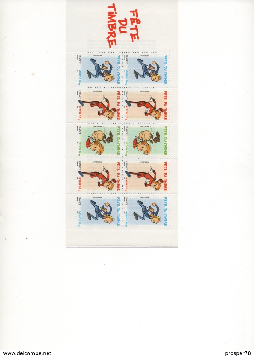 FRANCE.2006 CARNET NEUF**. THEMES  FETE DU TIMBRE. ARTS. "SPIROU.FANTASIO.SPIP". - Stamp Day