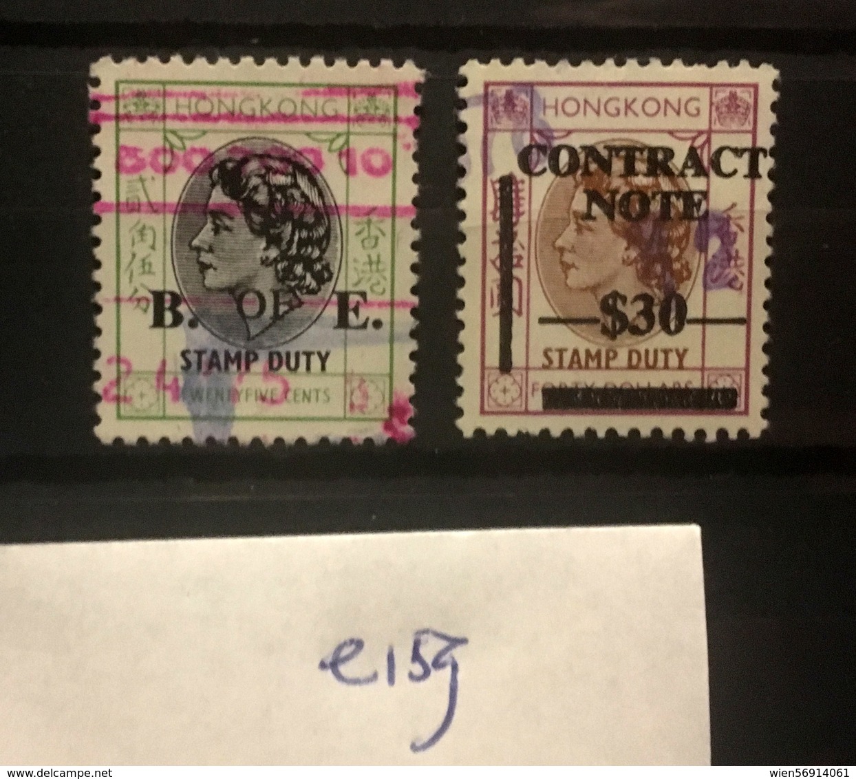 E159 Hong Kong Collection - Postal Fiscal Stamps