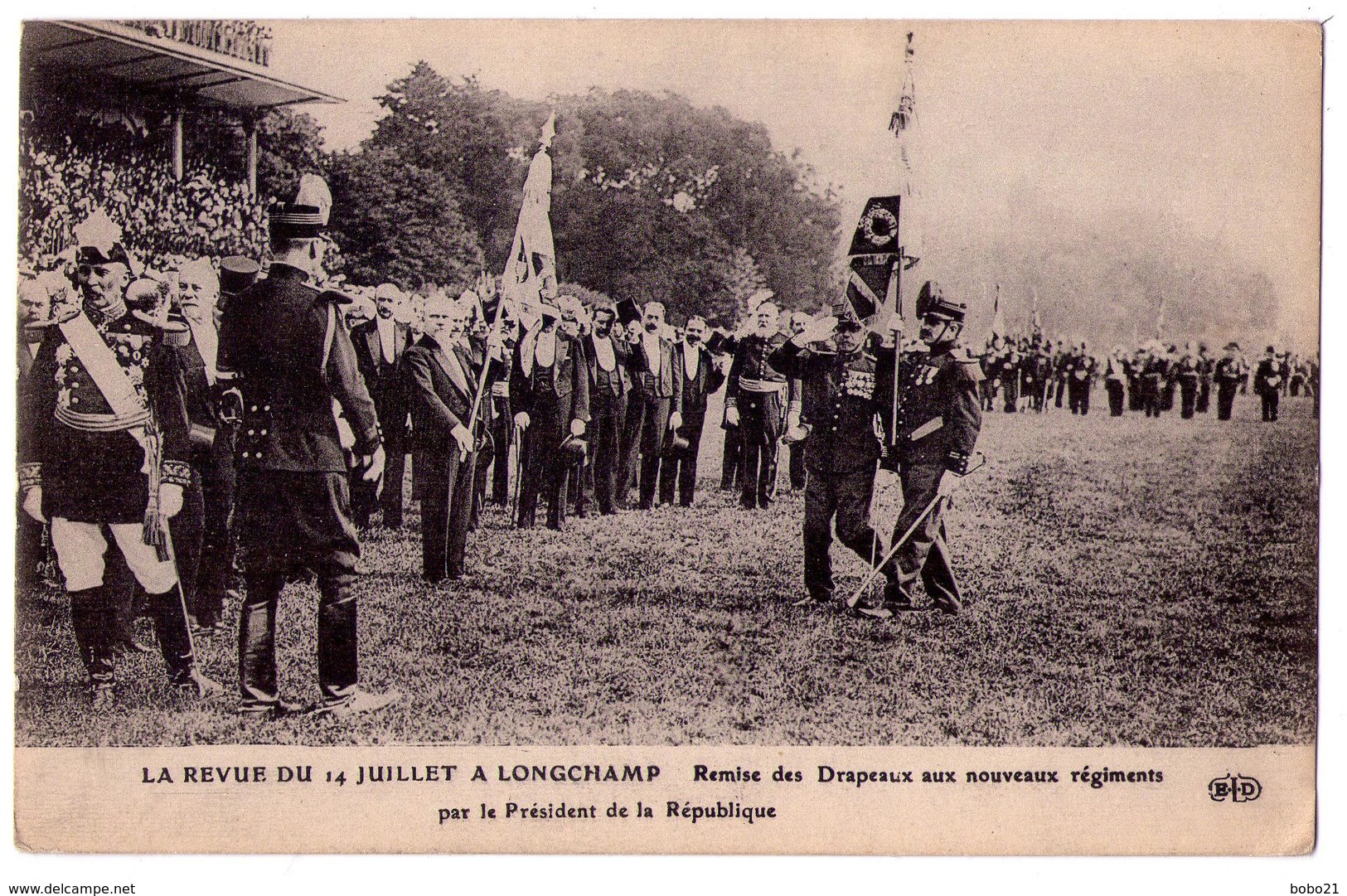 3414 - Revue Du 14 Juillet à Longchamp - Remise Des Drapeaux  Aux Nouveaux Régiments - - Manifestations