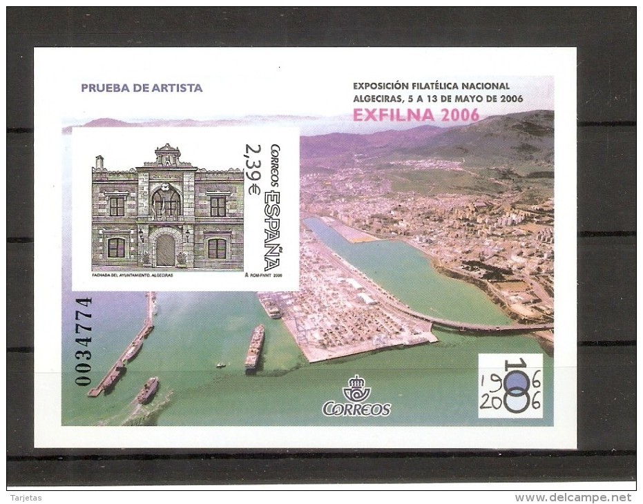 Nº 92 PRUEBA DE LUJO DE ESPAÑA DE EXFILNA 2006 DE ALGECIRAS - Essais & Réimpressions