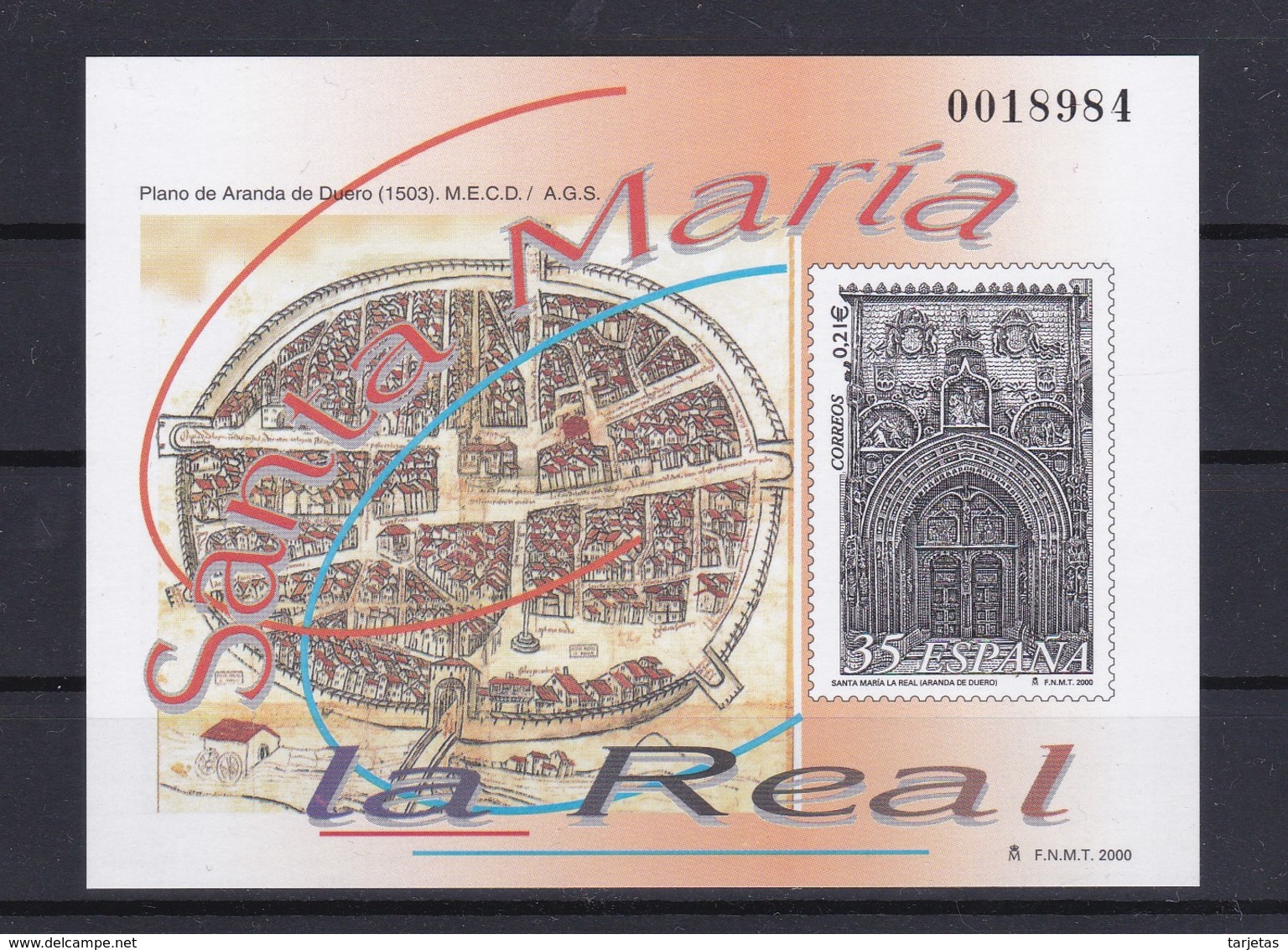 Nº 73 PRUEBA DE LUJO DE SANTA MARIA LA REAL DE ARANDA DE DUERO DEL AÑO 2000 - Essais & Réimpressions