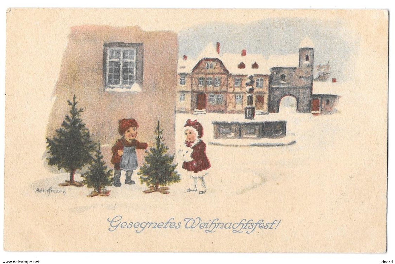 C.PA  ....   ILLUSTRATEUR.... A.D HOFFMANN...GESEGNEFES.  WEIHNACHESFEST..  1918. - Hoffmann, Ad.