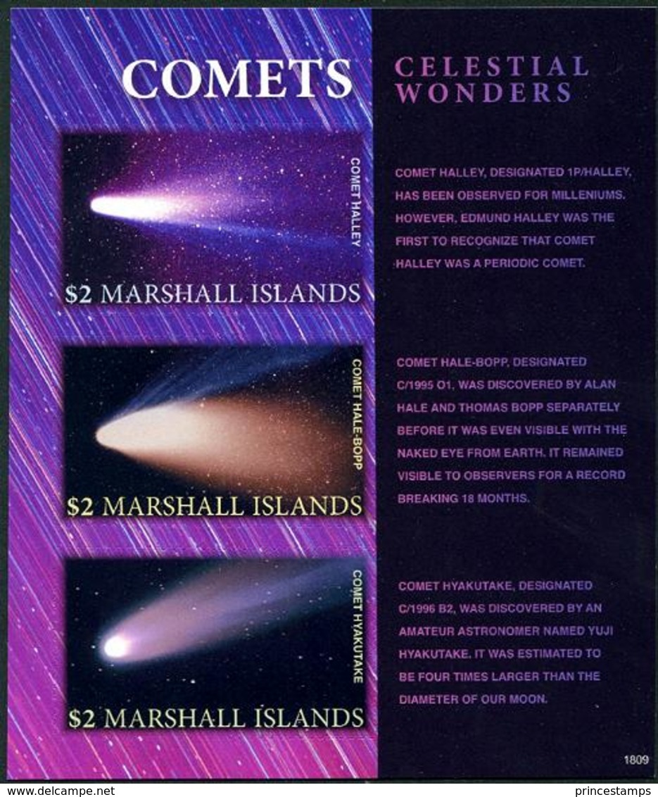 Marshall Islands (2018) - MS -  /  Space - Halley Comet - Hale-Bopp - Hyakutake - Andere & Zonder Classificatie