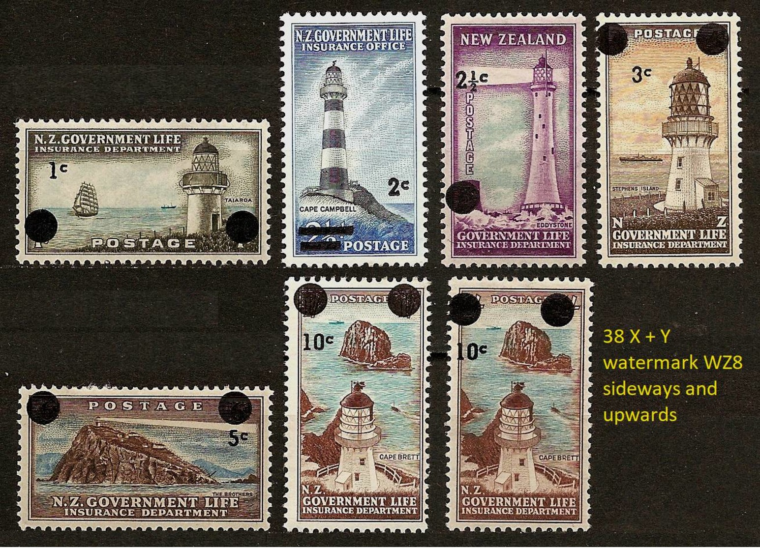 NEW ZEALAND 1967 - LIFE INSURANCE / LIGHTHOUSES - Nw Val. 6v Compl. Mi 33-38 MH * Mint Cv±€19,00 K600m - Ongebruikt