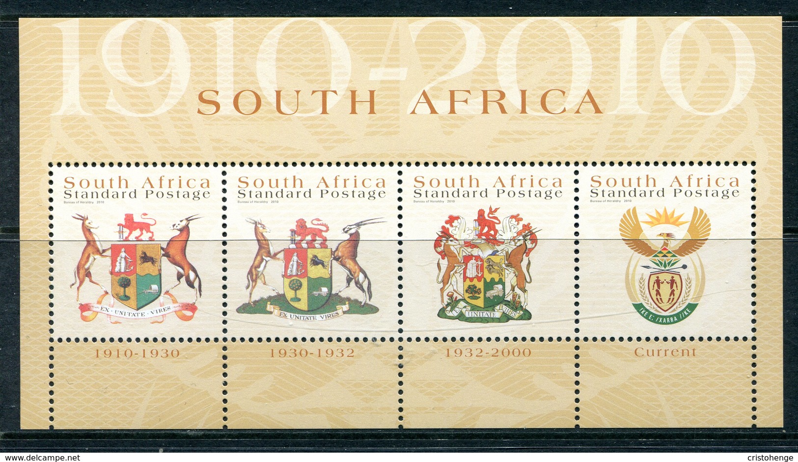 South Africa 2010 Centenary Of South Africa MS MNH (SG MS1866) - Ungebraucht