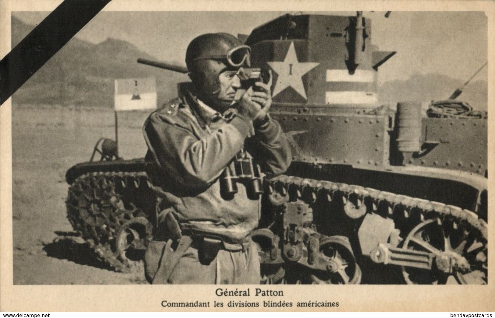 US General George S. Patton In Memoriam (1945) WWII Tuck Postcard - War 1939-45