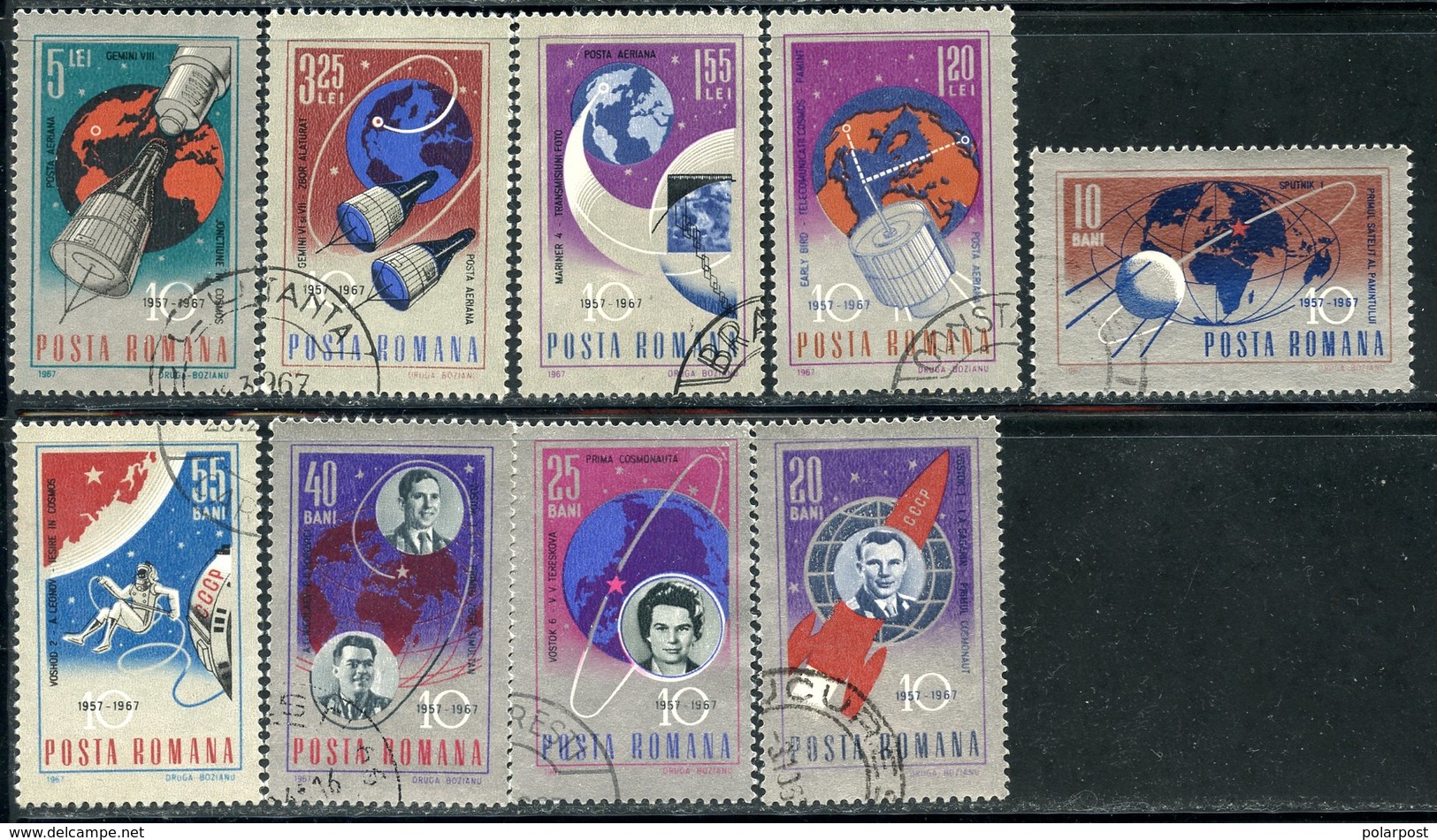 Y85 ROMANIA 1967 2559-2567. 10th Anniversary Of Space Exploration. Space - Europe