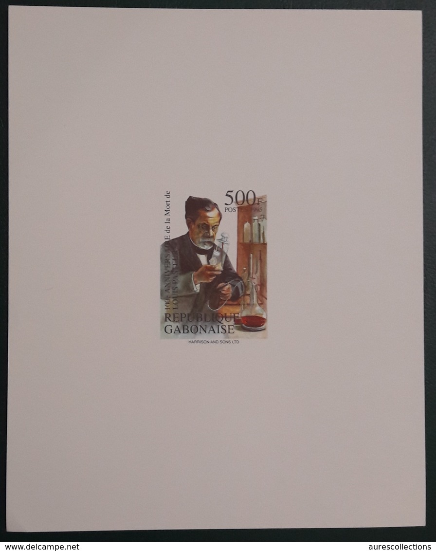 GABON 1995 YT 856B LOUIS PASTEUR NOBEL PRIZE ANNIVERSAIRE DE LA MORT - DELUXE PROOF EPREUVE DE LUXE - ULTRA RARE - Louis Pasteur