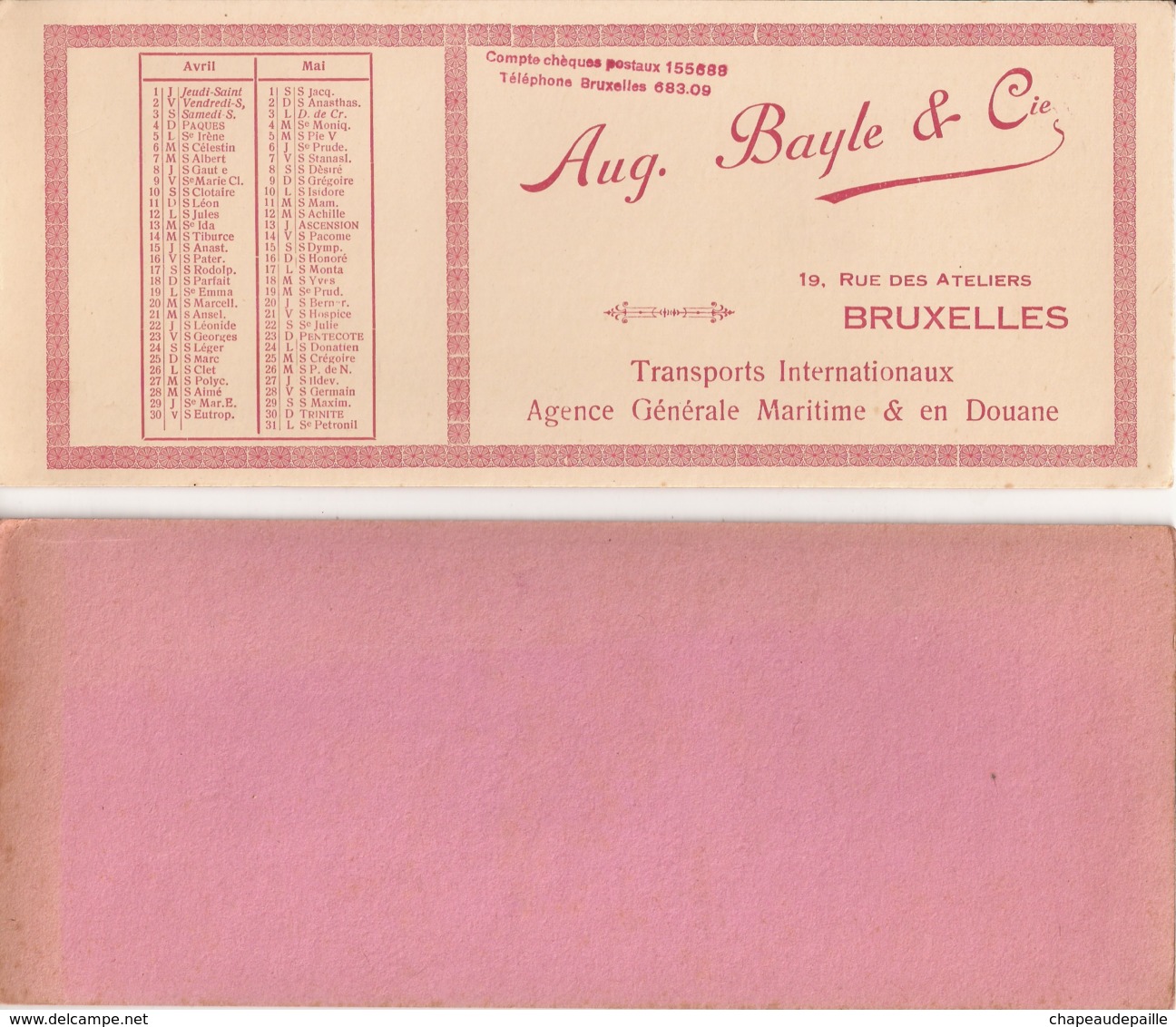 Aug. Bayle & Cie (avril-mai) (Transports) - Buvards - Transports