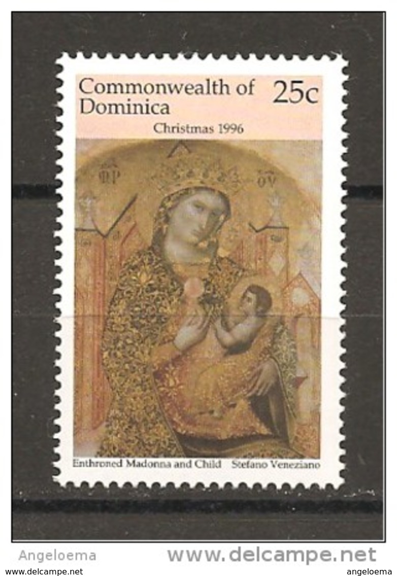 DOMINICA - 1996 STEFANO VENEZIANO Madonna In Trono Con Bambino (Collezione Cini, Venezia) Nuovo** MNH - Madones
