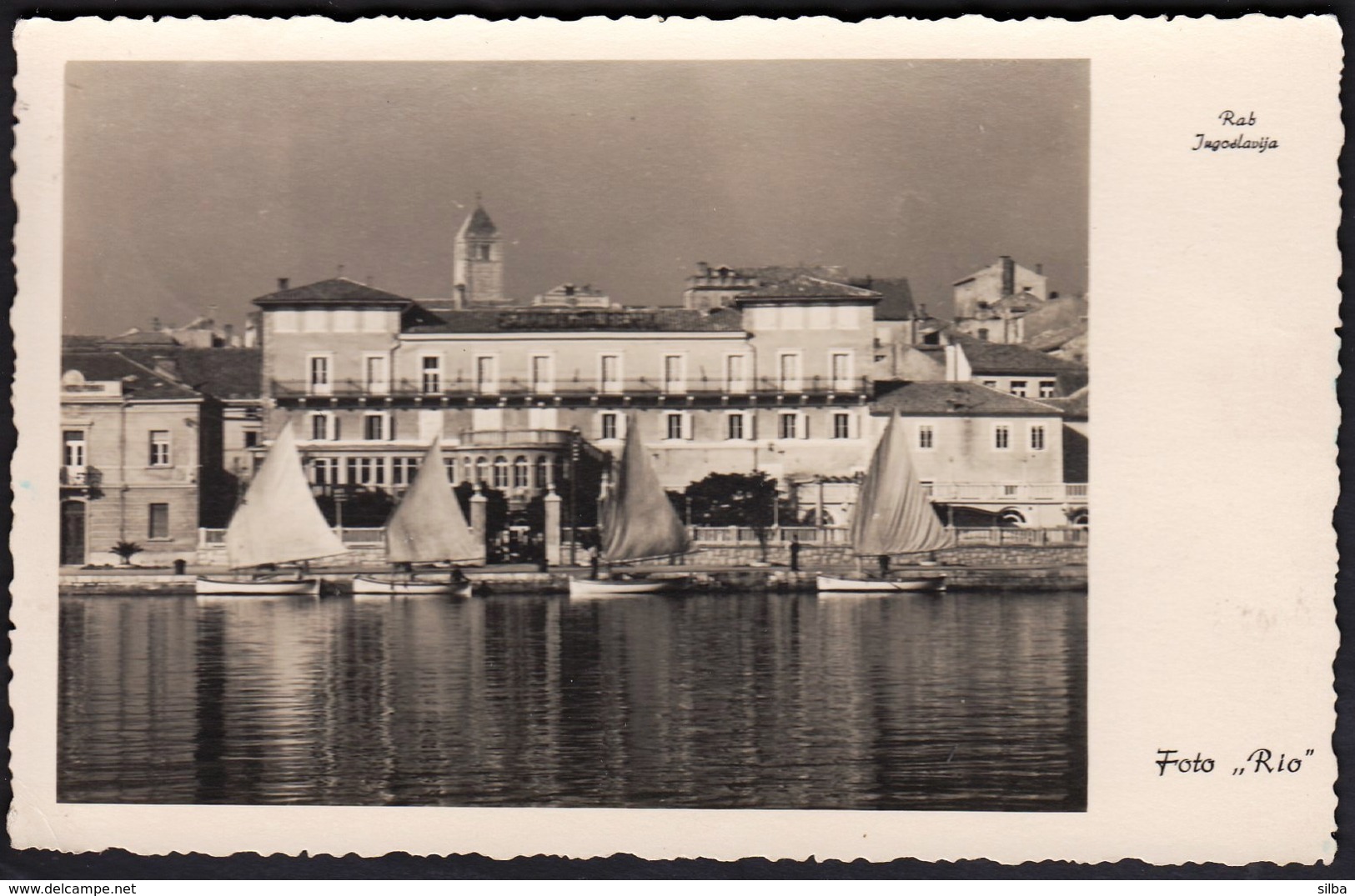 Croatia Rab, Arbe 1938 / Panorama, Obala, Sailing Boats / Foto Rio - Croatie