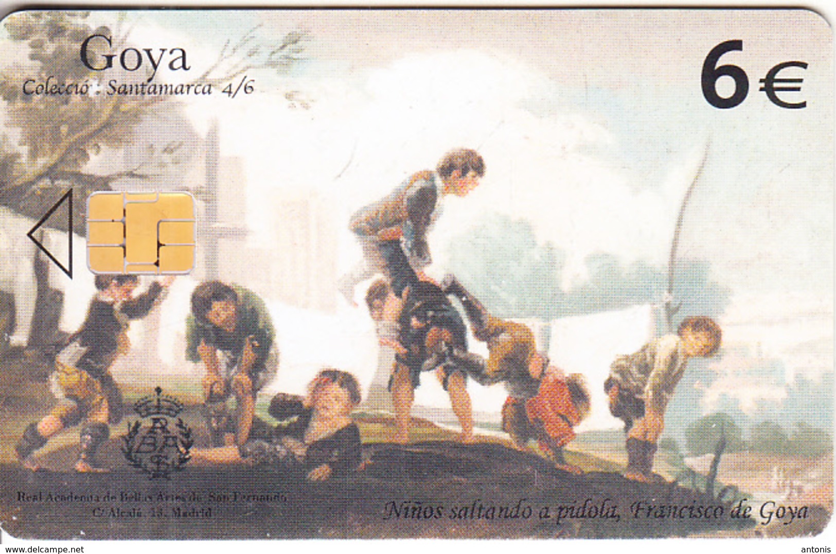 SPAIN - Ninos Saltando A Pidolu, Painting/Francisco De Goya, 09/07, Used - Emissions Basiques