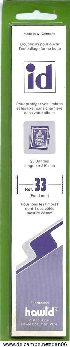 I.D. - Bandes 210x33 Fond Noir (double Soudure) - Bandes Cristal