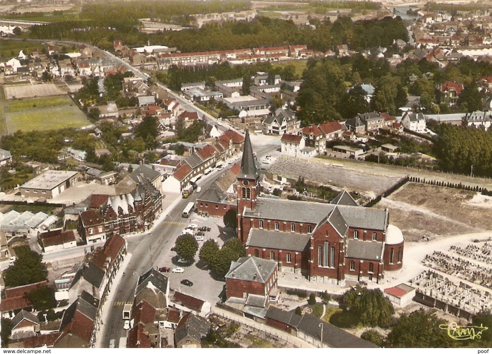 Merelbeke : Luchtopname Centrum - Merelbeke