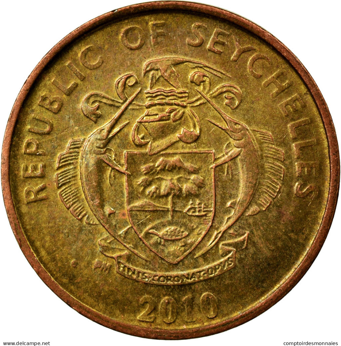 Monnaie, Seychelles, 5 Cents, 2010, Pobjoy Mint, TTB, Brass Plated Steel, KM:47a - Seychellen