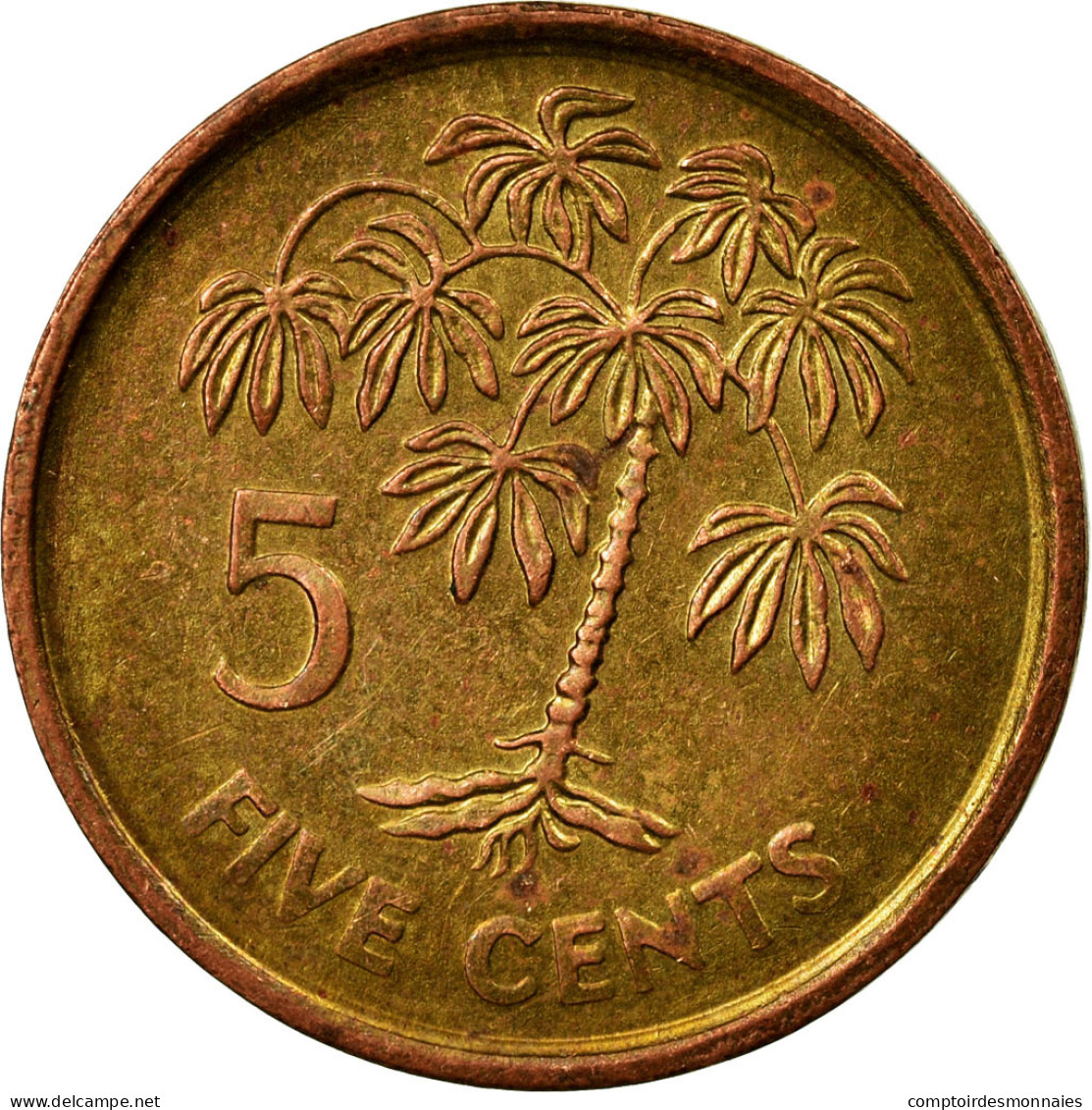 Monnaie, Seychelles, 5 Cents, 2010, Pobjoy Mint, TTB, Brass Plated Steel, KM:47a - Seychelles