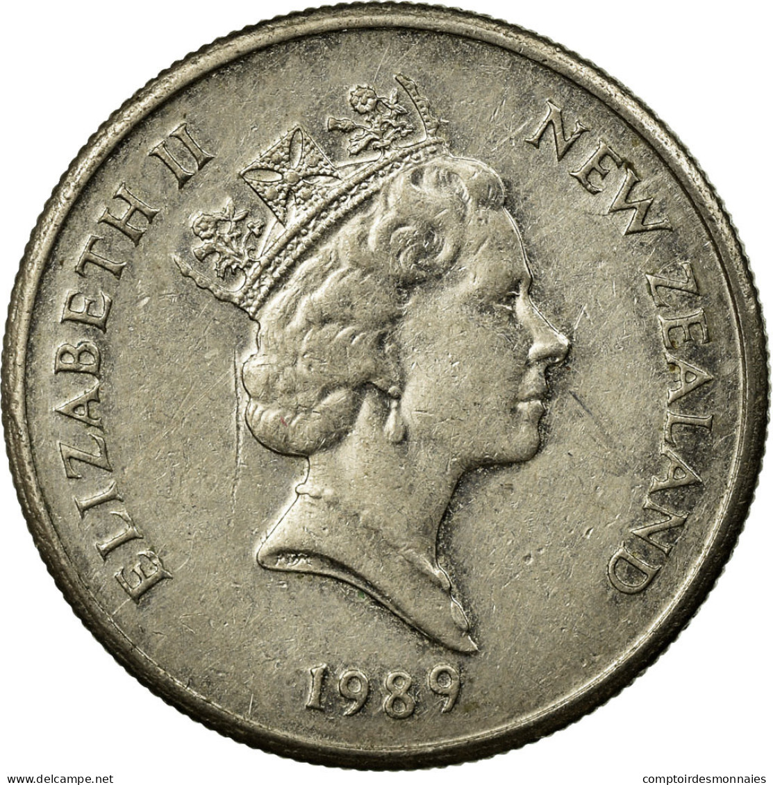 Monnaie, Nouvelle-Zélande, Elizabeth II, 5 Cents, 1989, TTB, Copper-nickel - Nouvelle-Zélande