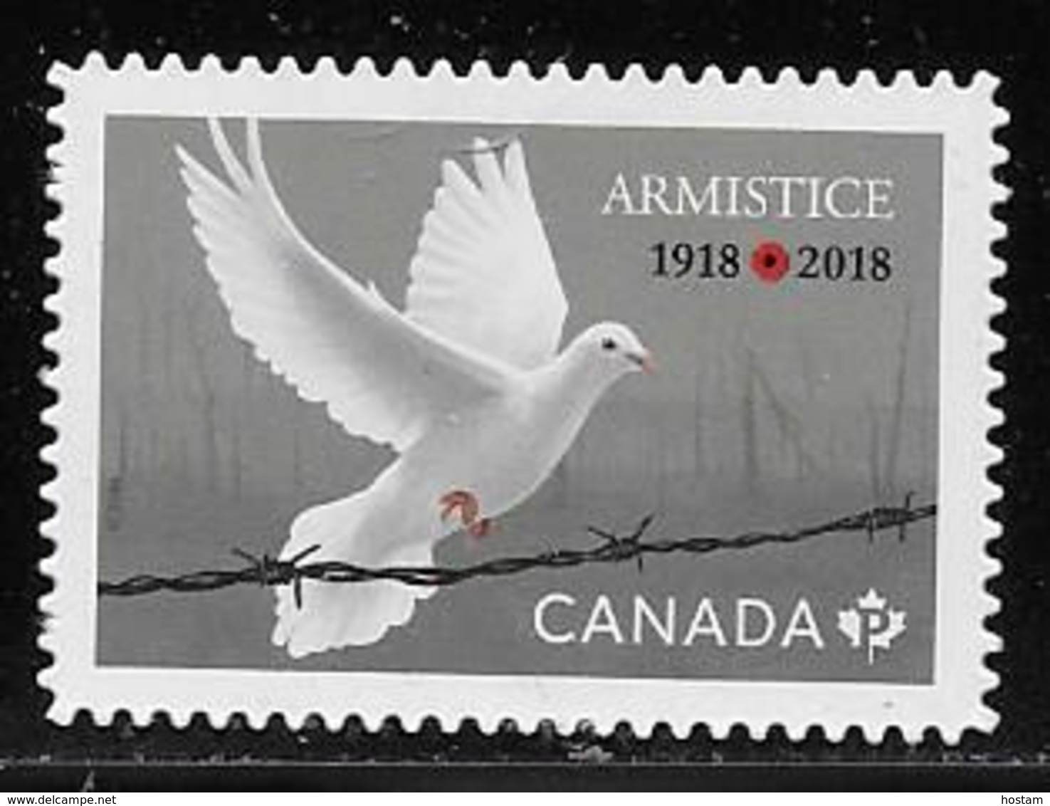 CANADA 2018, Armistice  100th Anniv.  Die Cut From Quaterly Pack - Single Stamps