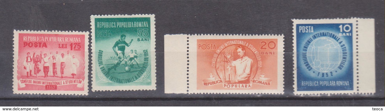 ROMANIA  1952,  MI 1404/07  SET COMPLET MNH GUMM ORIGINAL - Unused Stamps