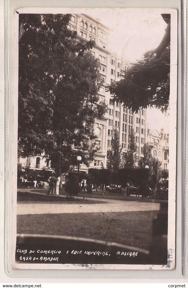 CLUB DO COMERCIO E EDIF IMPERIAL - 1944 To MONTEVIDEO - Vf CENSURA POSTAL Cancel At Back - Pub. Casa Do Amador - Porto Alegre