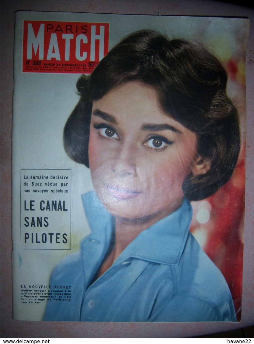 Paris Match N°389 Devigny Montluc BOMBARD Gouffr Berger Bourvil Fangio - Informations Générales