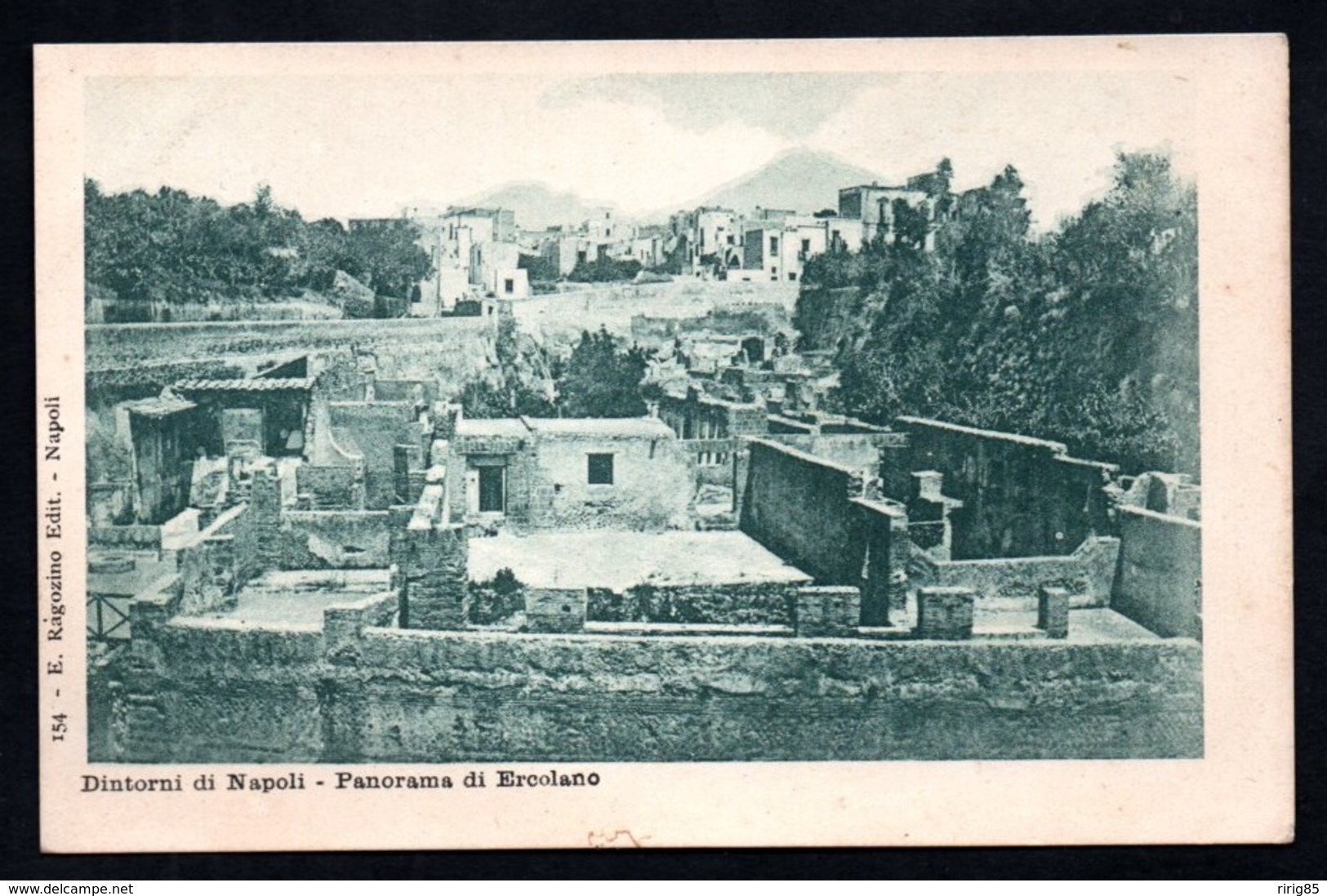 CPA  --  DINTORNI DI NAPOLI  PANORAMA DI ERCOLANO  DOS SIMPLE  501.E* - Ercolano