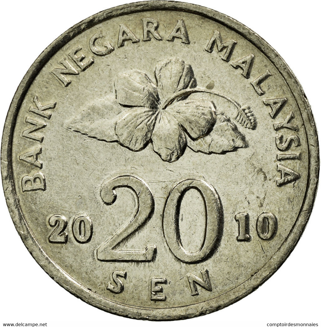 Monnaie, Malaysie, 20 Sen, 2010, TTB, Copper-nickel, KM:52 - Malaysie