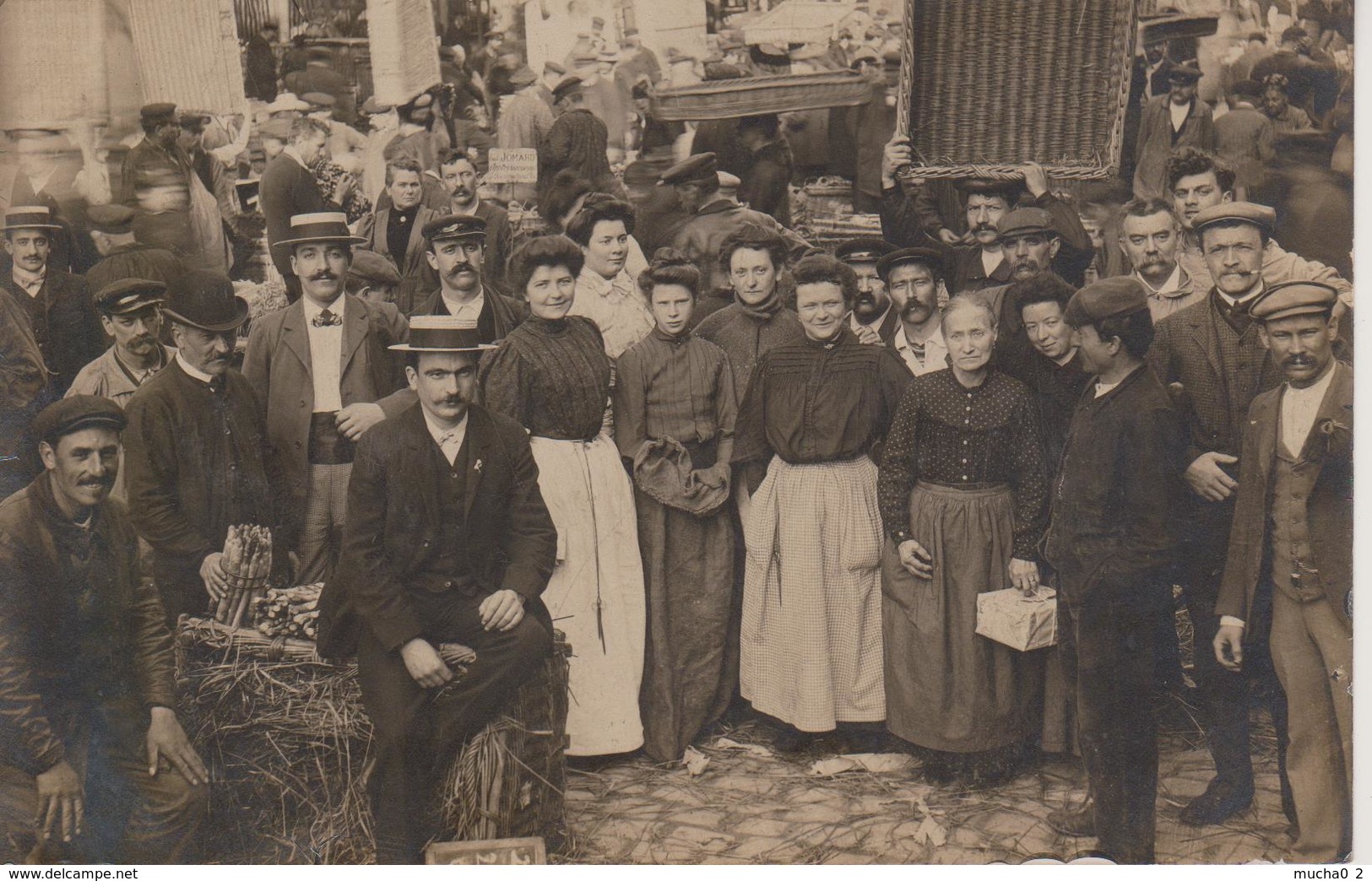 75 - PARIS - CARTE PHOTO - MARCHE TRES ANIME - Autres & Non Classés