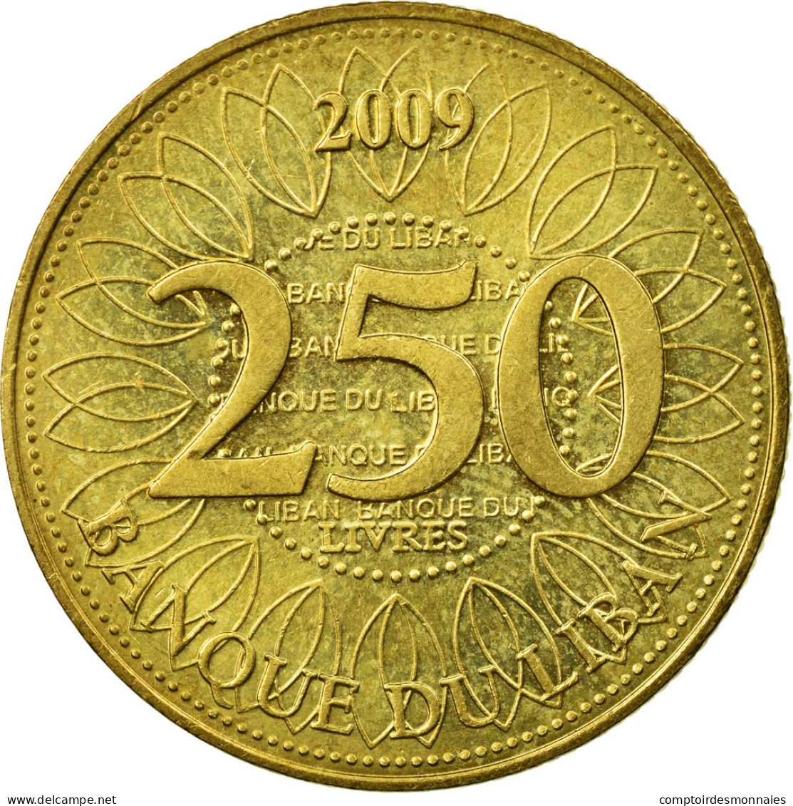 Monnaie, Lebanon, 250 Livres, 2009, TTB, Aluminum-Bronze, KM:36 - Liban