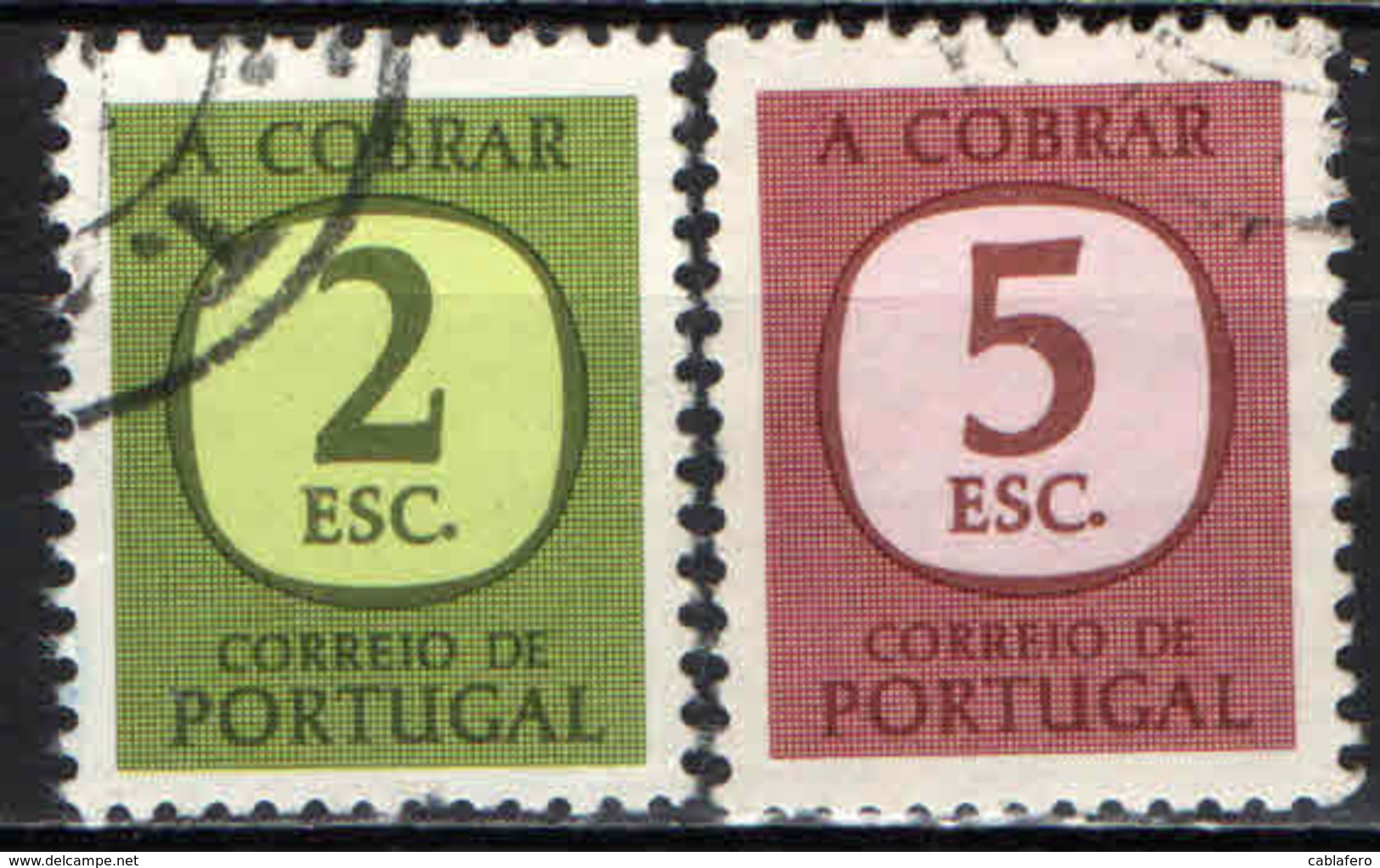 PORTOGALLO - 1967 - CIFRA - USATI - Oblitérés