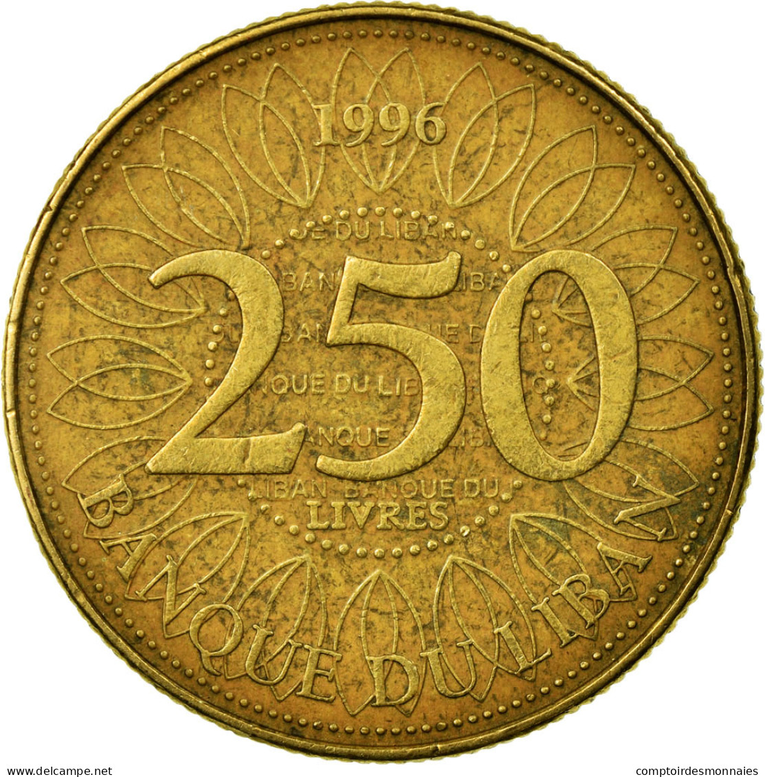 Monnaie, Lebanon, 250 Livres, 1996, TTB, Aluminum-Bronze, KM:36 - Lebanon