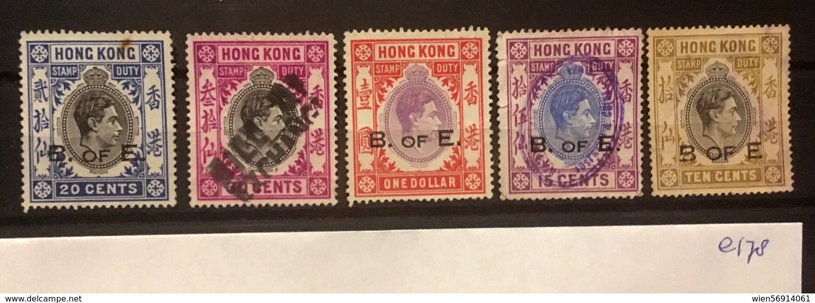 E178 Hong Kong Collection - Postal Fiscal Stamps