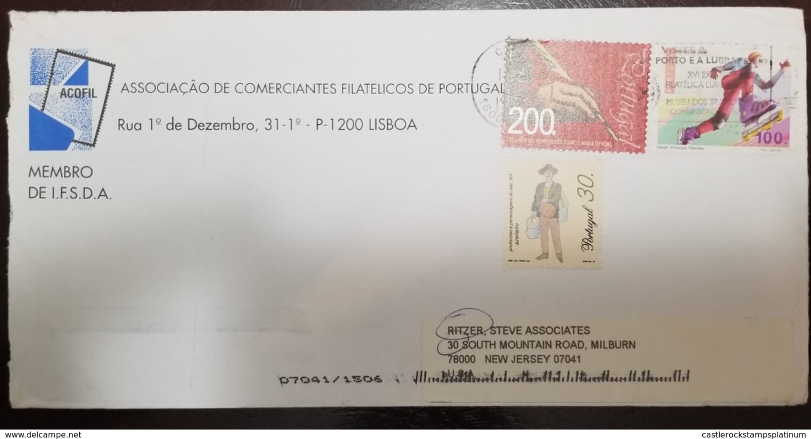 O) 1998 PORTUGAL, PORTUGUESE AS OFFICIAL LANGUAGE -HAND, SKATING -LUBRAPEX, CULTURE,  ASSOCIATION OF PHILATELIC MERCHANT - Other & Unclassified