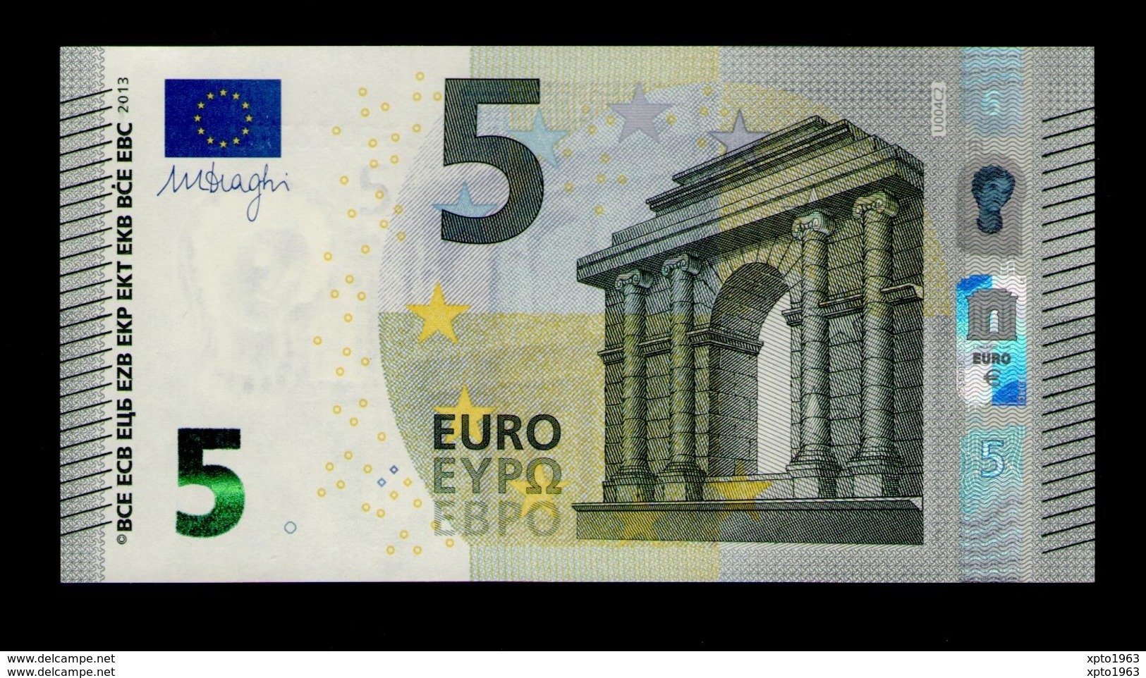 FRANCE 5 EURO UB / U004 C2 - Série Europa UB2078xxxxxx - UNC - Draghi - 5 Euro