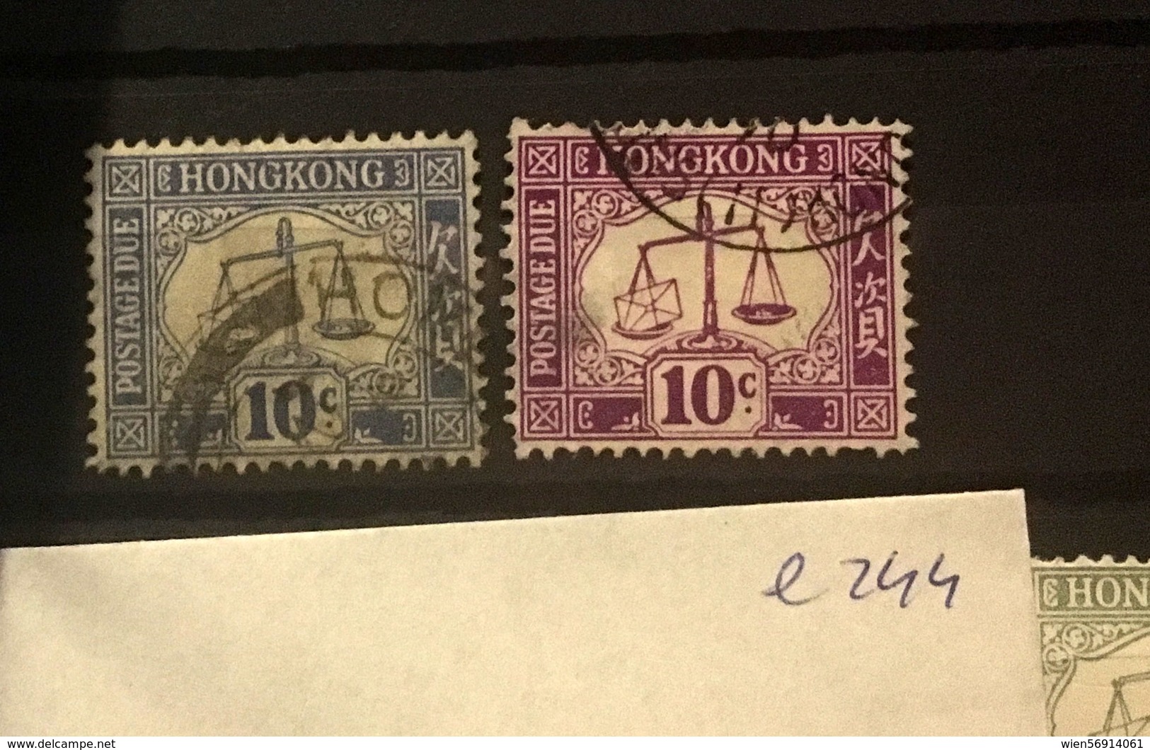 E244 Hong Kong Collection - Postage Due