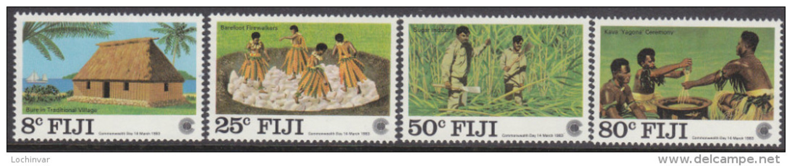 FIJI, 1983 COMMONWEALTH DAY 4 MNH - Fiji (1970-...)
