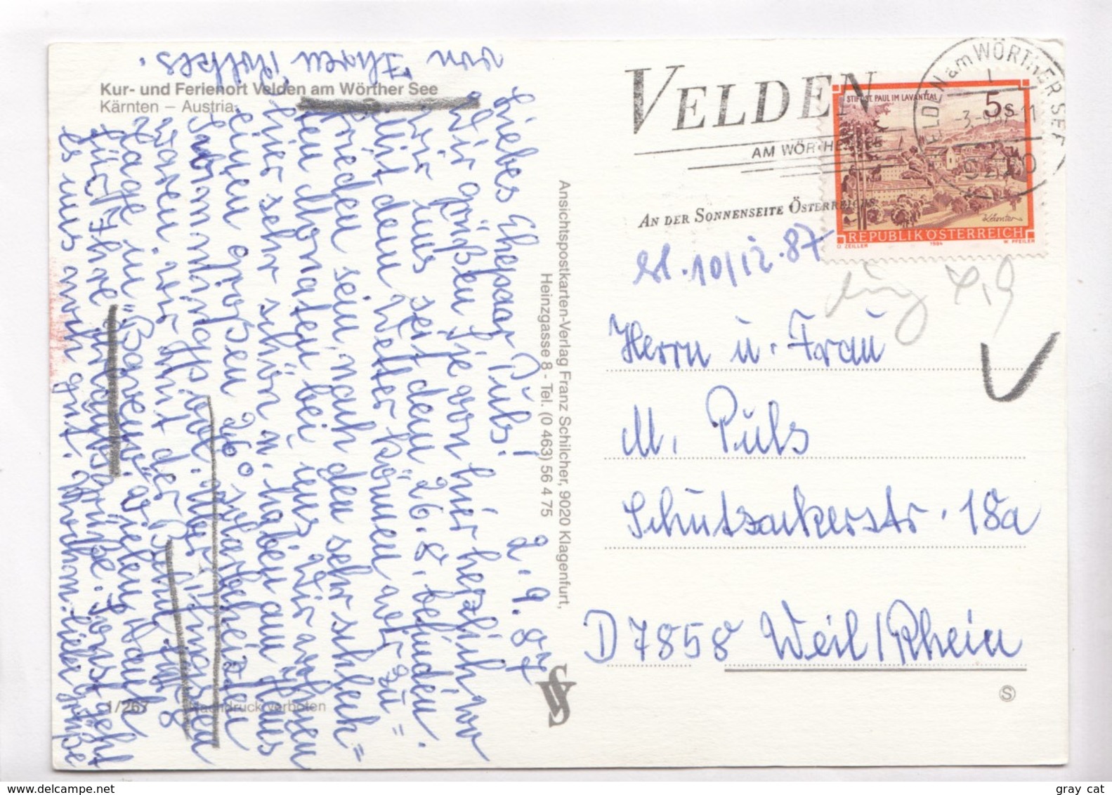 VELDEN Am Worther See, Austria, Used Postcard [22332] - Velden