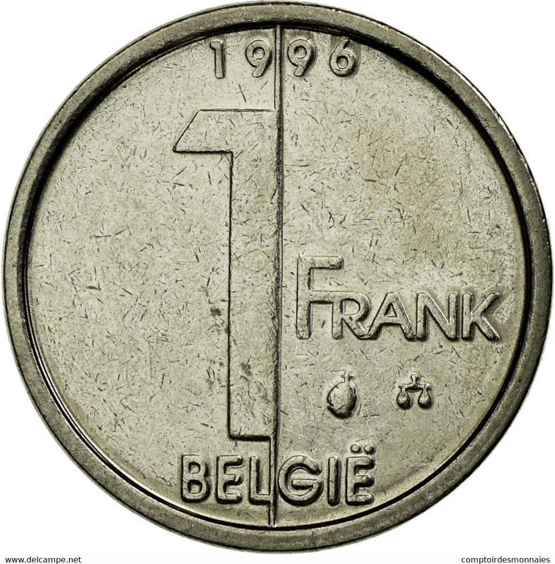 Monnaie, Belgique, Albert II, Franc, 1996, TTB, Nickel Plated Iron, KM:188 - 1 Franc