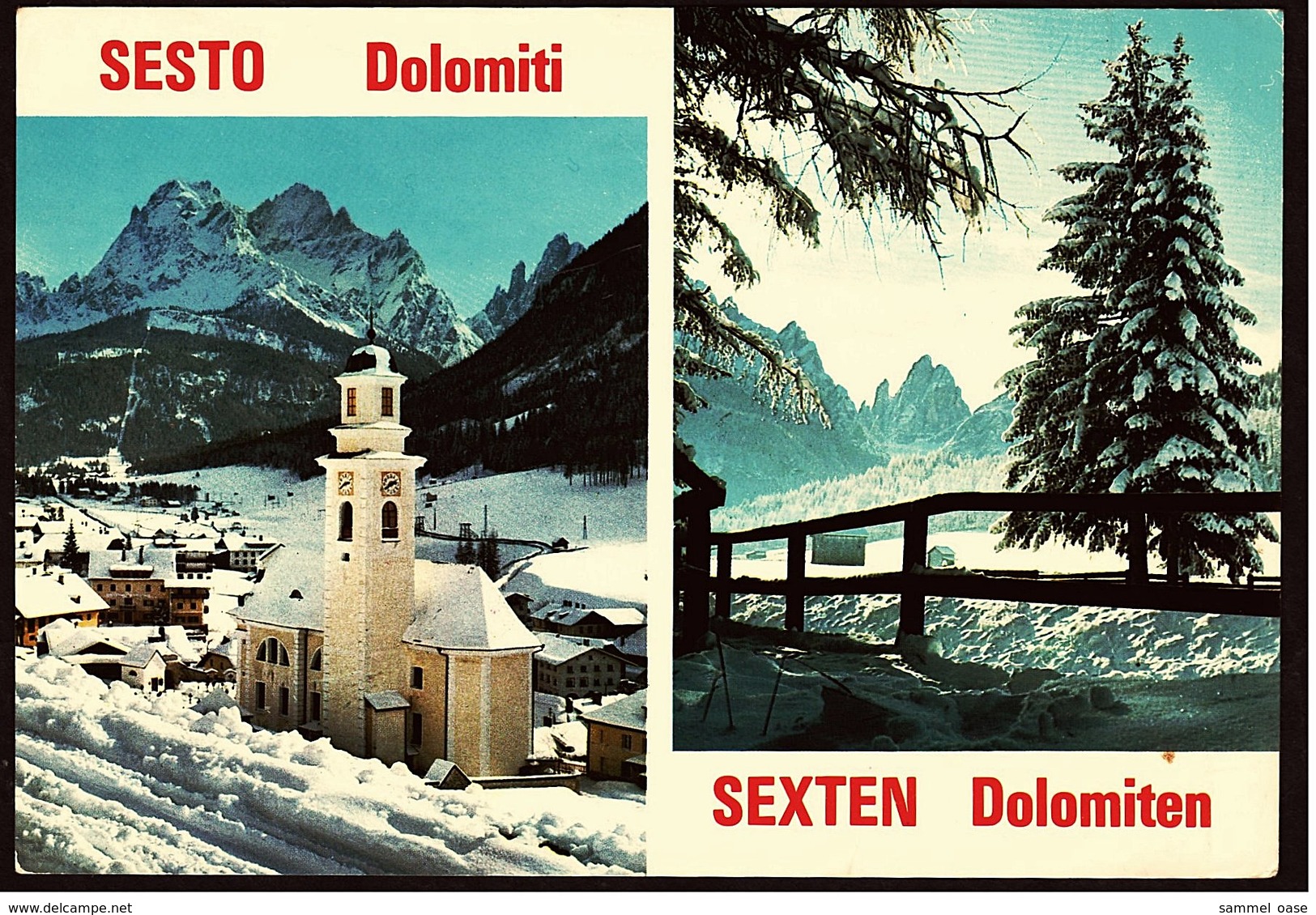 Sexten / Sesto / Dolomiten  -  Im Schnee  -  Rotwandwiesenhütte  -  Ansichtskarte Ca.1980  (9272) - Bolzano (Bozen)