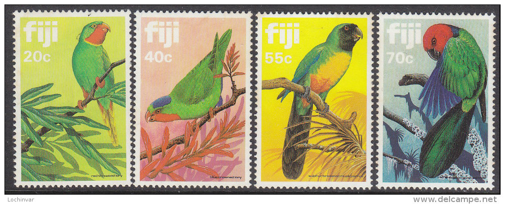 FIJI, 1983 PARROTS 4 MNH - Fiji (1970-...)