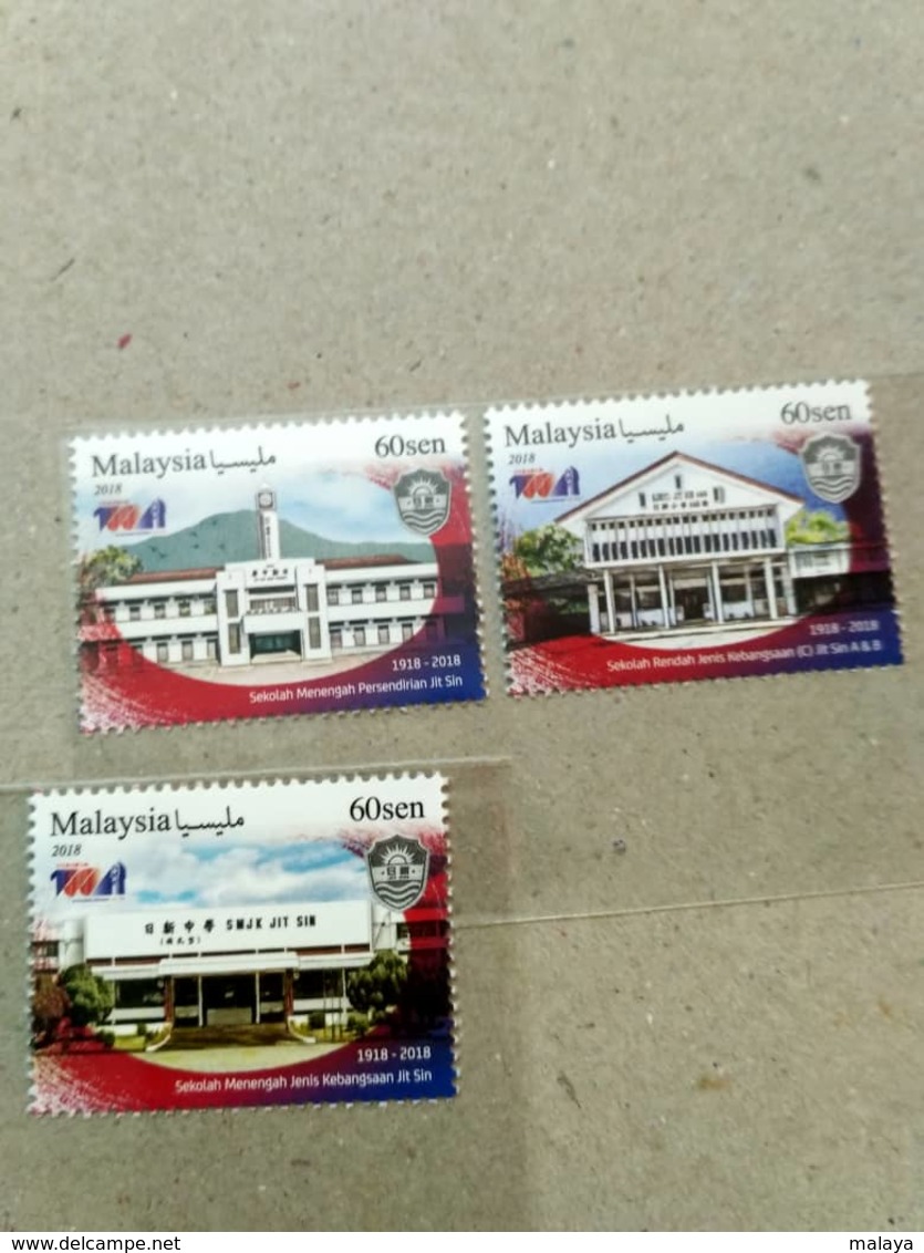 Malaysia 2018 China  Chinese Jit Sin School Centenary  Combo Set + MS Miniture Sheet MNH - Malaysia (1964-...)