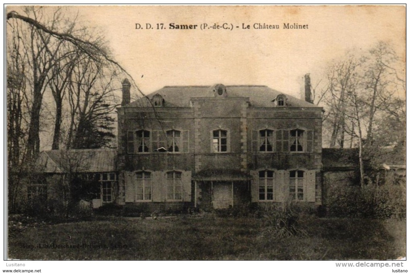 CPA - SAMER - LE CHATEAU MOLINET - FRANCE  (2 SCANS) - Samer