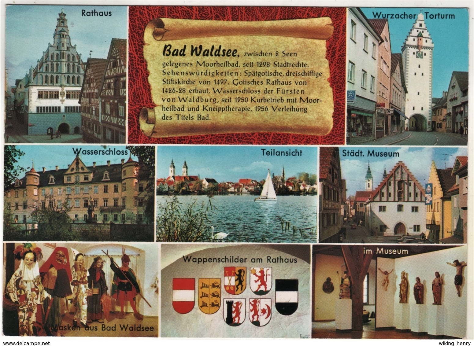 Bad Waldsee - Mehrbildkarte 6   Mit Chronik - Bad Waldsee