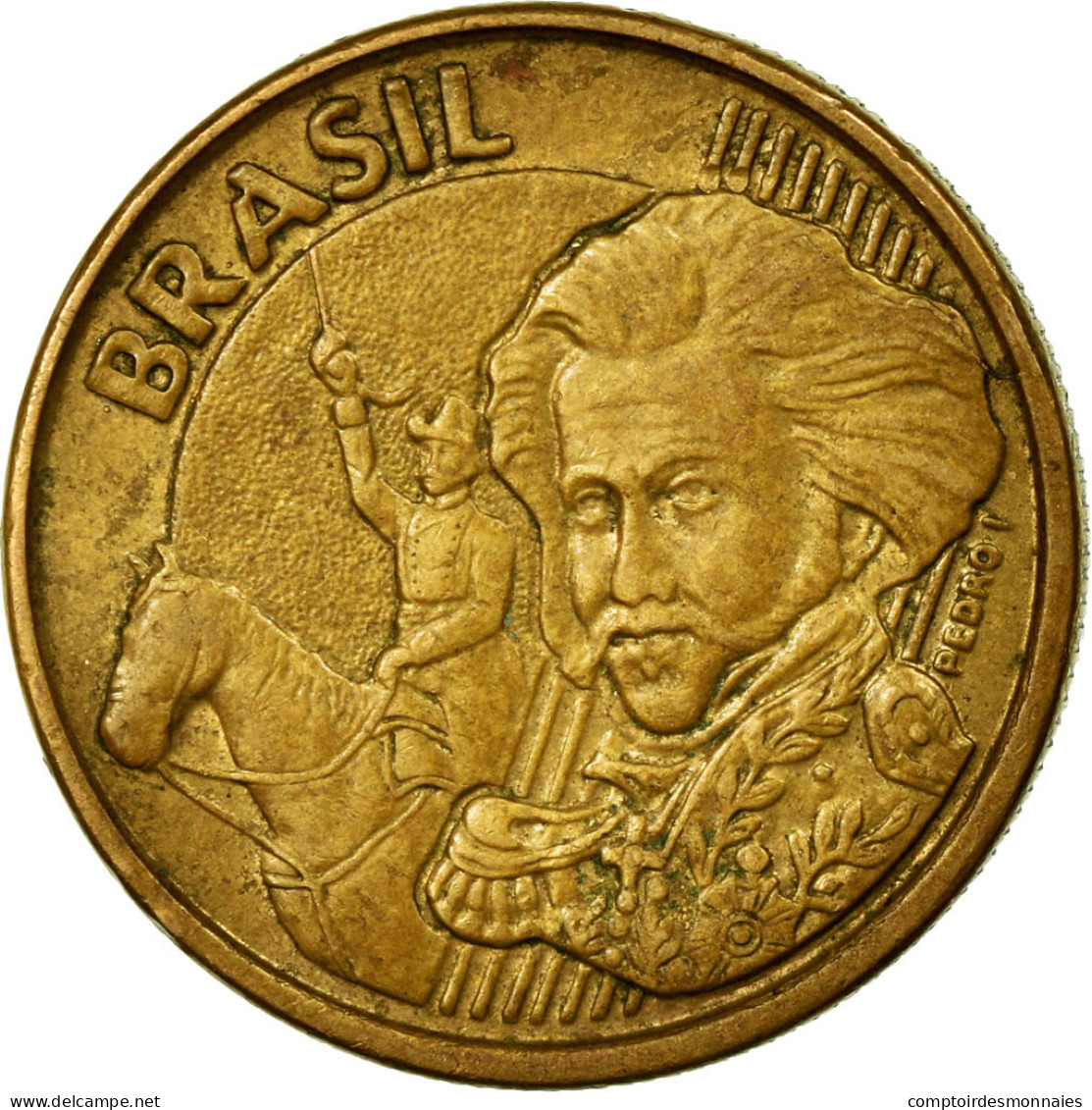 Monnaie, Brésil, 10 Centavos, 2002, TTB, Bronze Plated Steel, KM:649.2 - Brésil