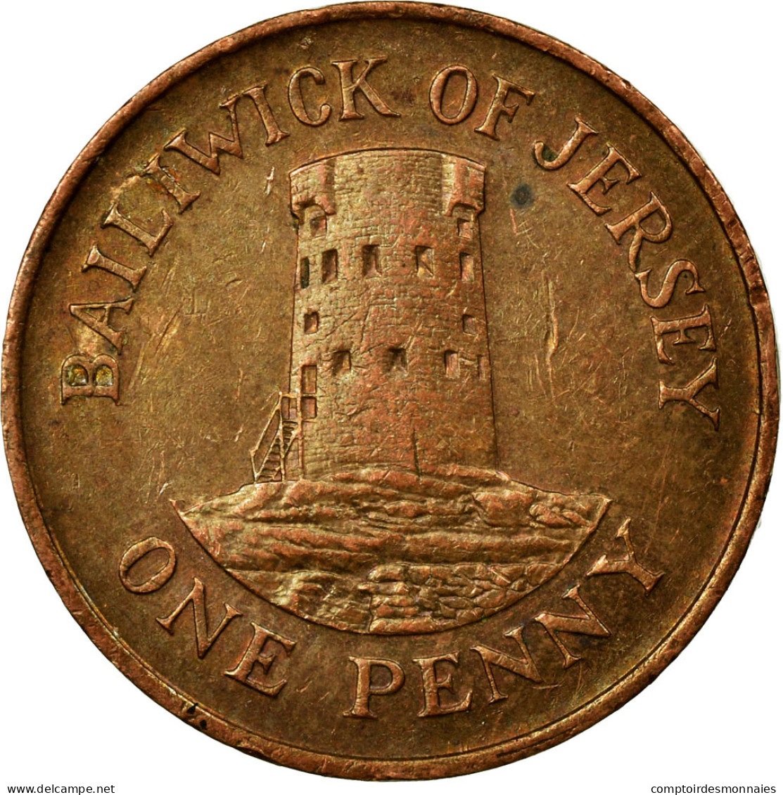 Monnaie, Jersey, Elizabeth II, Penny, 1986, TTB, Bronze, KM:54 - Jersey